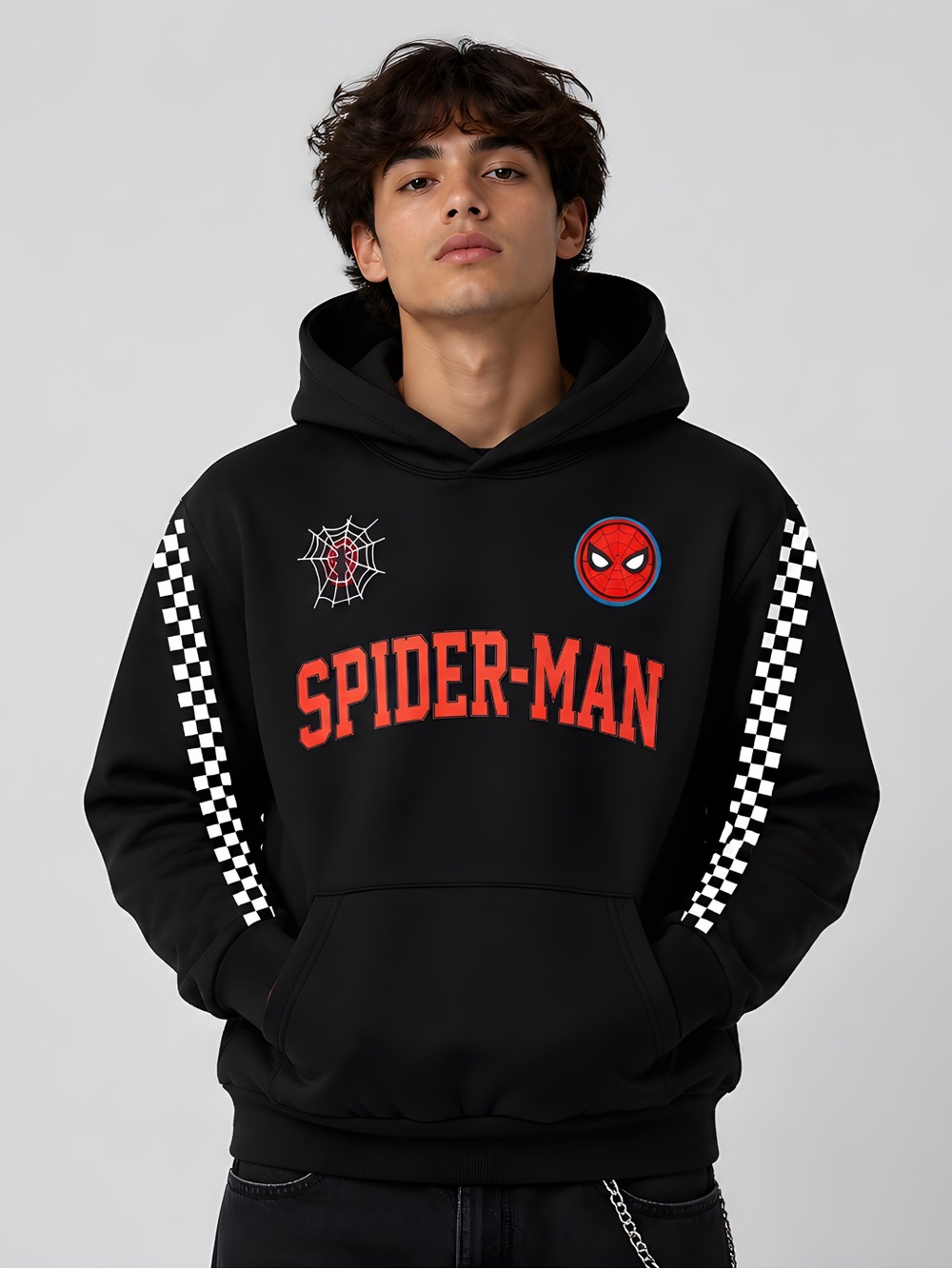 Marvel Spider-Man Black Graphic Pullover Hoodie